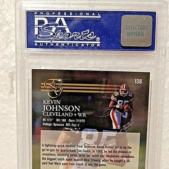 2000 Collector's Edge Kevin Johnson Card #138 Graded PSA Mint 9 - Picture 4 of 5